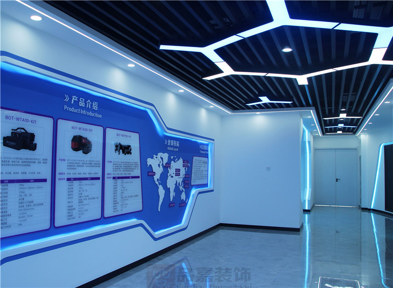 博清科技展厅回廊装修实景图
