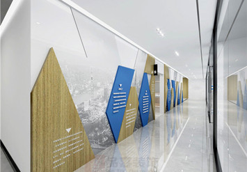 中国国际**技术公司-办公室展厅装修效果图
